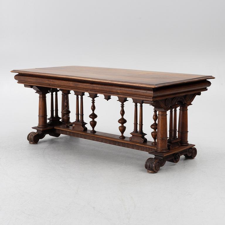 Library table, late 19th century.