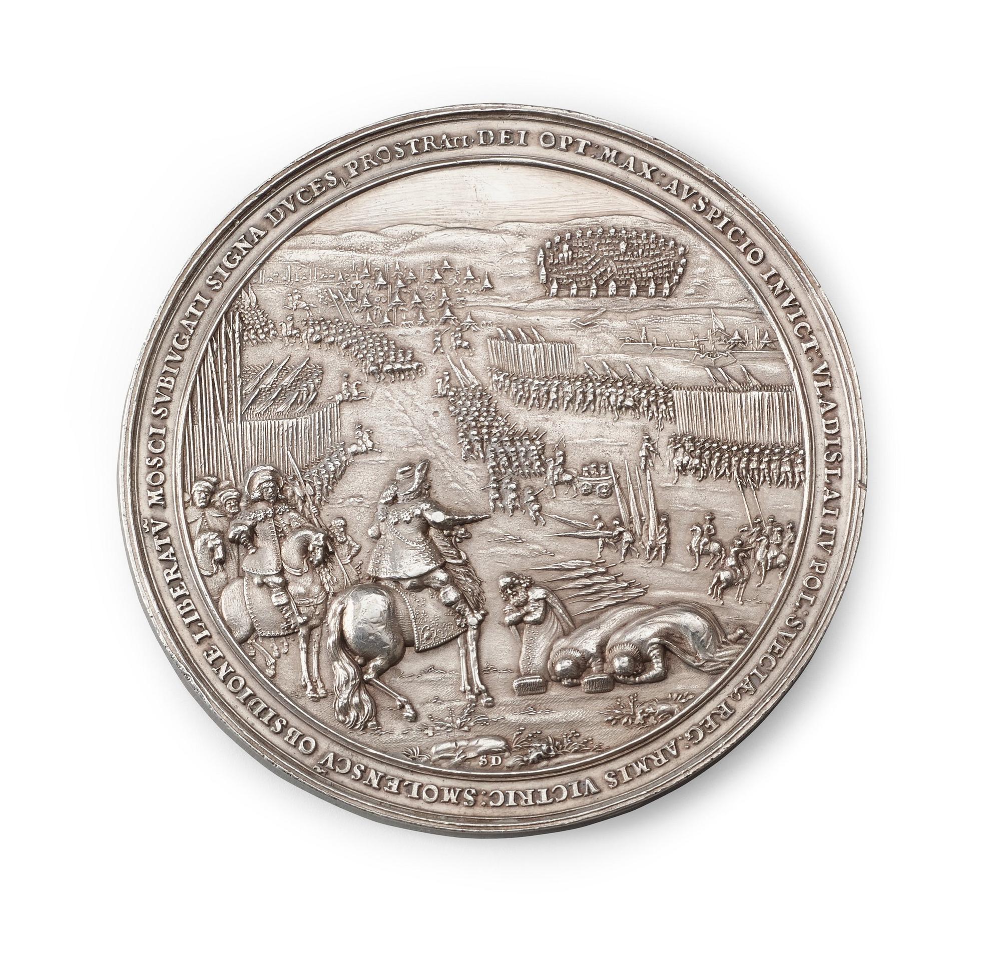 MEDALJ, Polens seger över Ryssland vid Smolensk 1634 och stilleståndet med Turkiet och Sverige förlängt vid.