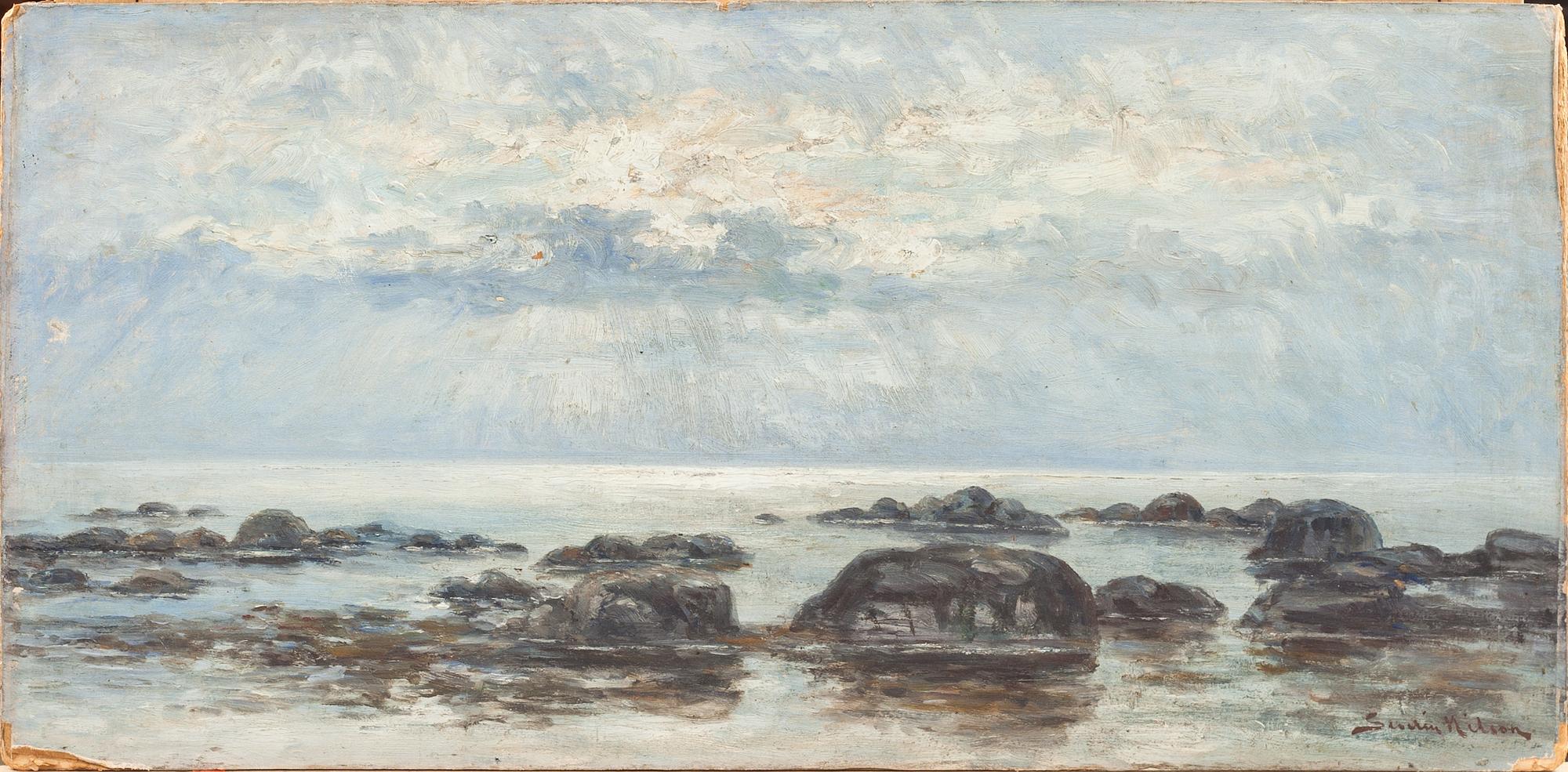 SEVERIN NILSON, olja på pannå. Signerad.