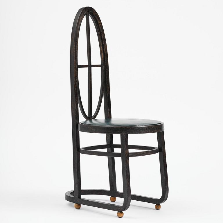 Carl Bergsten, stol, Gemla Leksaksfabrik, Diö, för Konst- och industriutställningen, Norrköping, 1906.