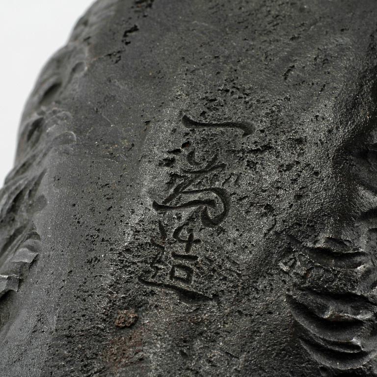 SKULPTUR, patinerad metall, signerad, 1900-tal.