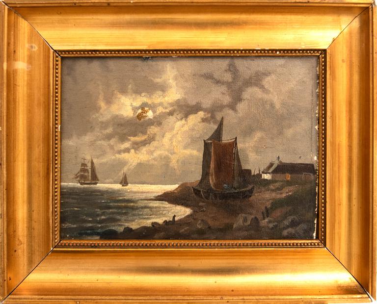 Okänd konstnär 1800/1900-tal, Fiskeläge.