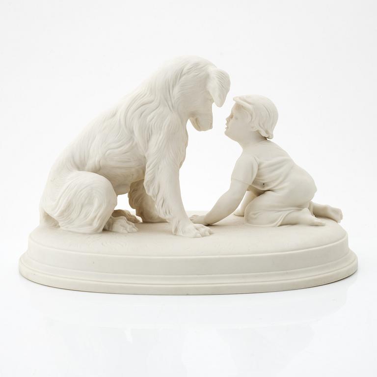 A biscuit porcelain sculpture from Gustavsberg, 1908.