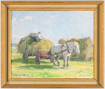 ALEXANDER LANGLET, oil on canvas, signed and dated 46.