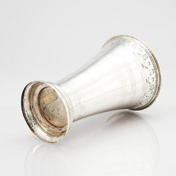 A Swedish parcel-gilt silver beaker, mark of Jonas Berg, Stockholm 1755.