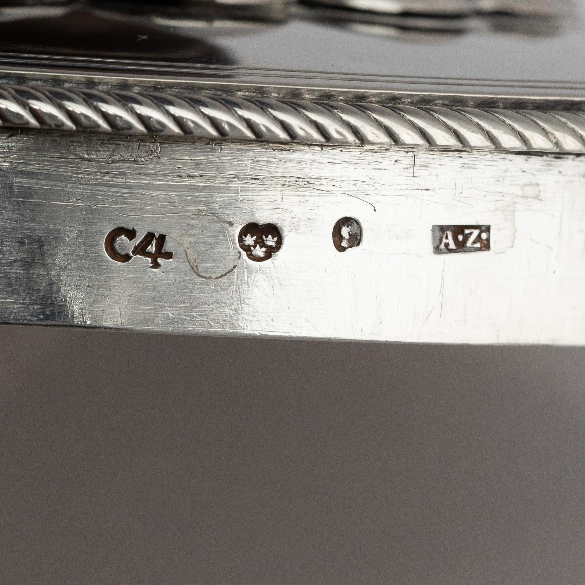 Kilian Kelson, tekanna, silver, Stockholm 1756. Rokoko.