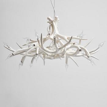 Jason Miller, takkrona, "Superordinate Chandelier 12 Antlers, taklampa, Roll & Hill, USA.