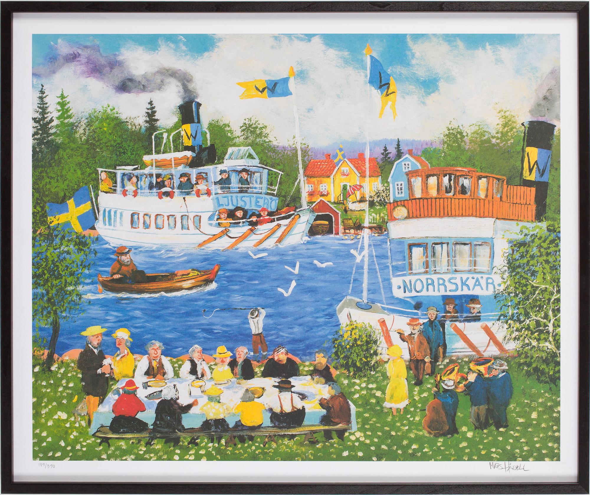 MATS HÅDELL, färglitografi, signerad och numrerad 189/390.