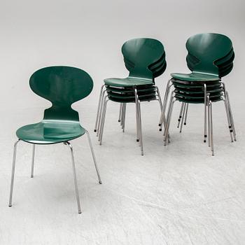 ARNE JACOBSEN, stolar, 10 st, "Myran", Fritz Hansen, Danmark, 1976.