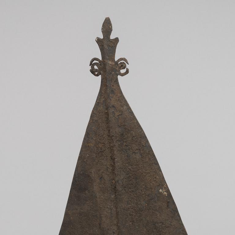 Mbole spear currency, Democratic Republic of Congo.