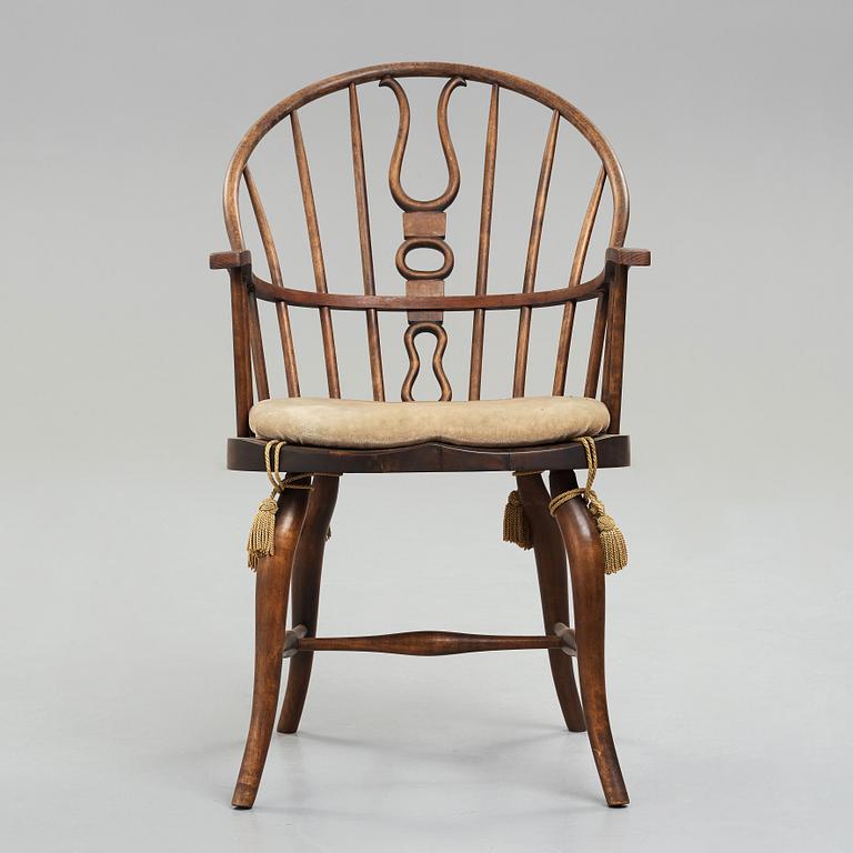 Uno Åhrén, tillskriven, karmstol, Gemla, Diö ca 1927.