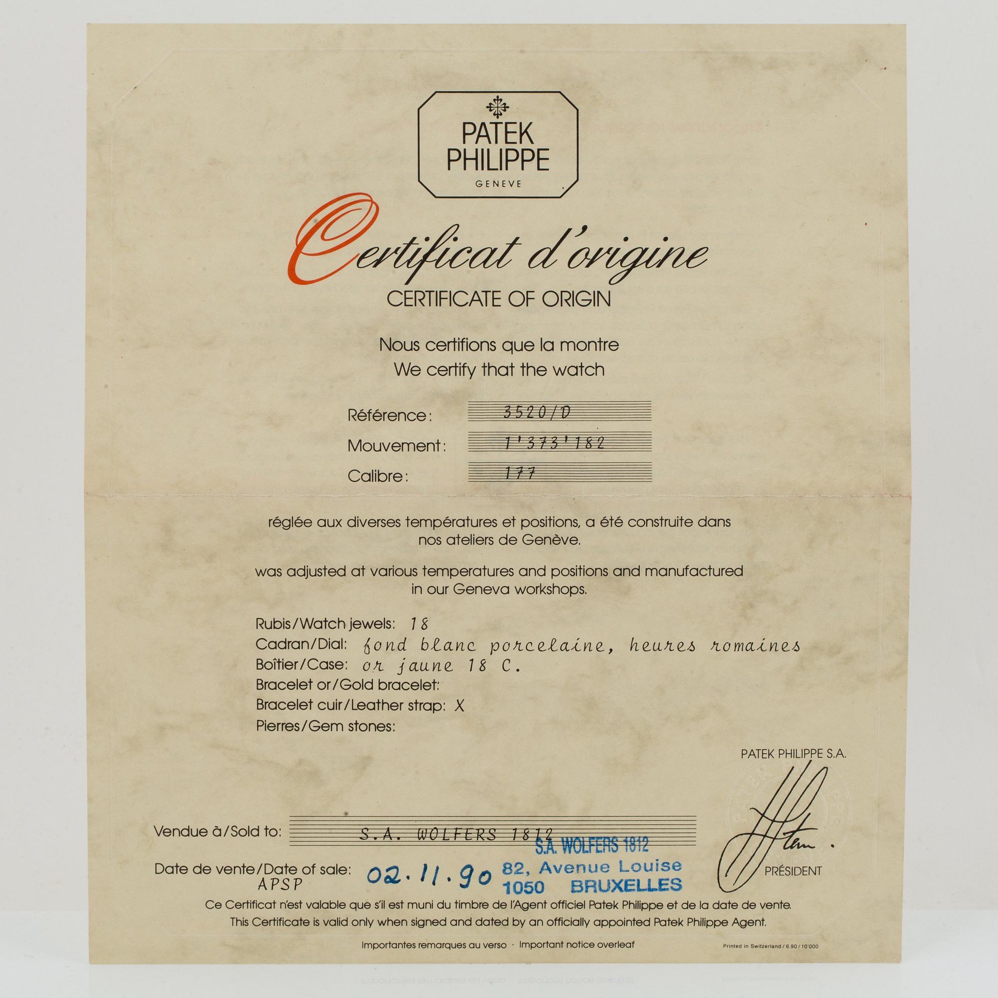 PATEK PHILIPPE, Calatrava.