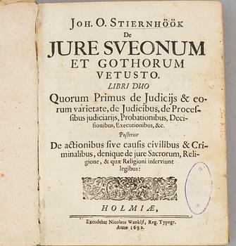 Om de gamla svearnas och göternas lagar, 1672.