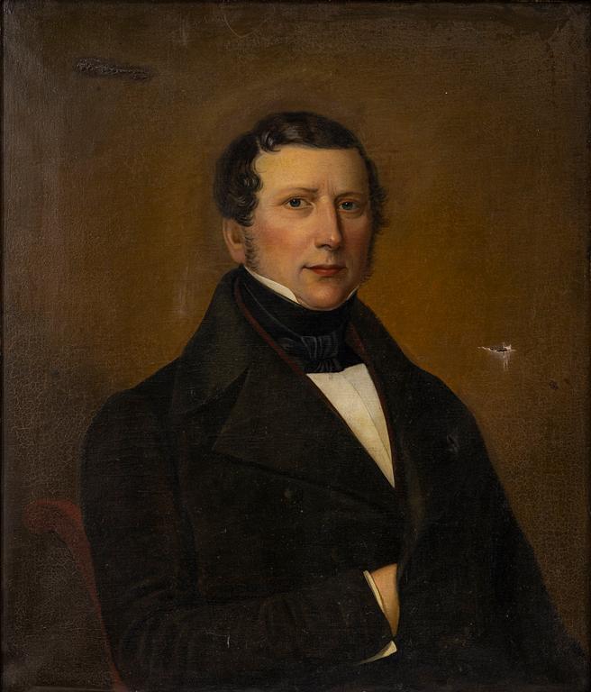 Swedish artist, mid-19th century, portraits, a pair.