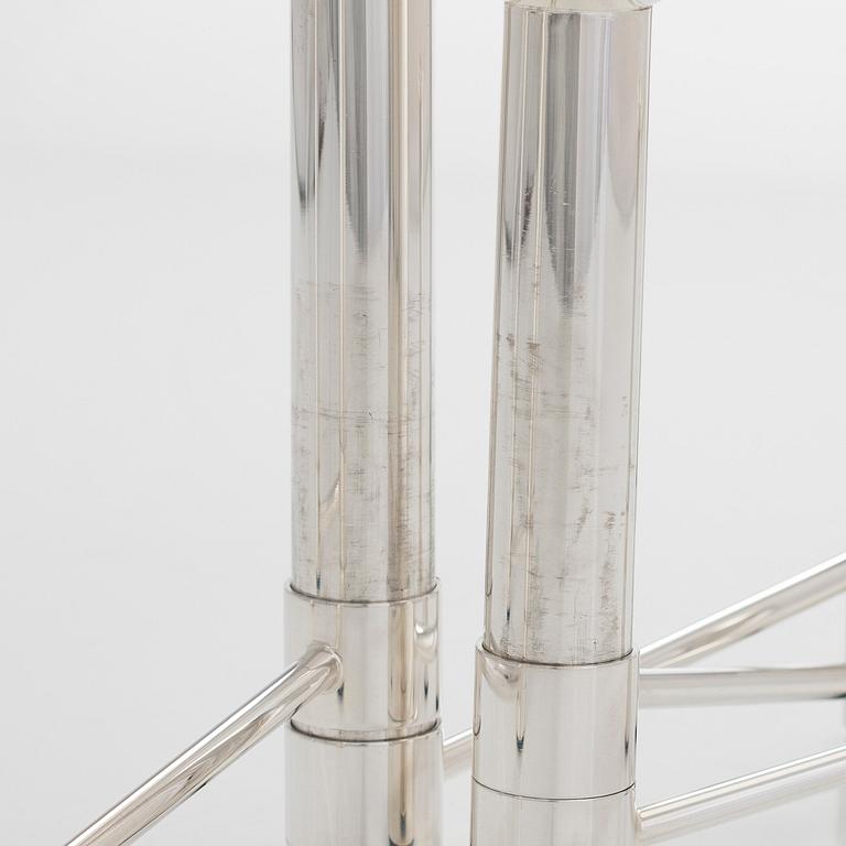 Tapio Wirkkala, a 'Nonstop' silver candelabrum, TW 432, numbered 74/90, for Kultakeskus, Hämeenlinna 2007.