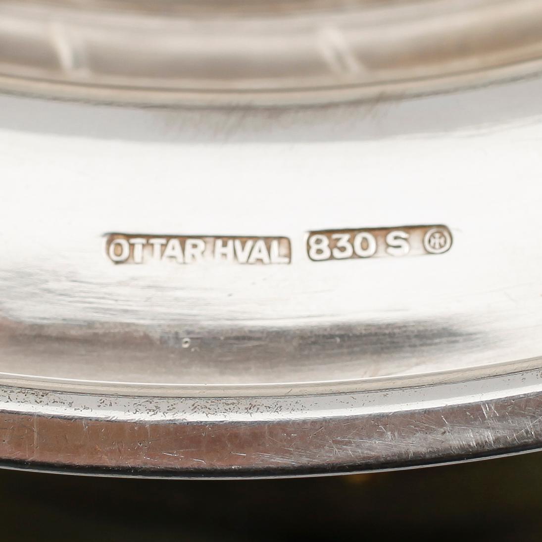 BÅLSKÅL, silver (830), Ottar Hval, Norge. Vikt ca 1248 gram.