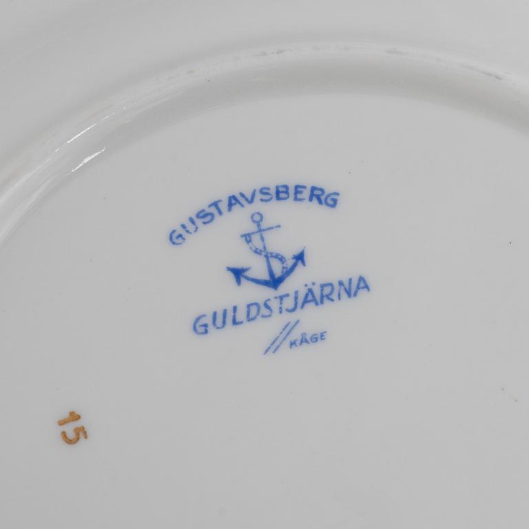 Wilhelm Kåge, service parts, 55 pieces, "Guldstjärna", Gustavsberg.