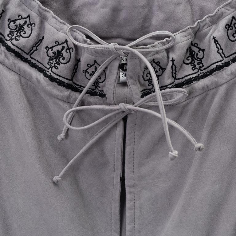 Yves Saint Laurent, a suede jacket, size 36.