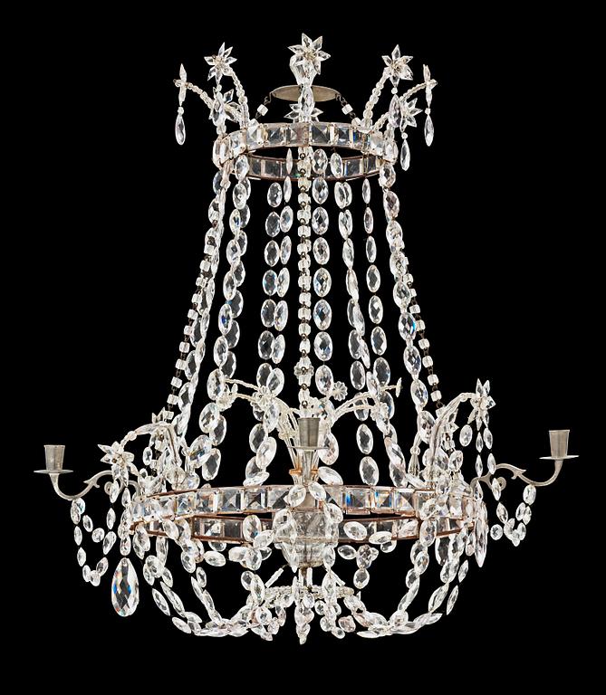 A Central European circa 1800 four-light chandelier.