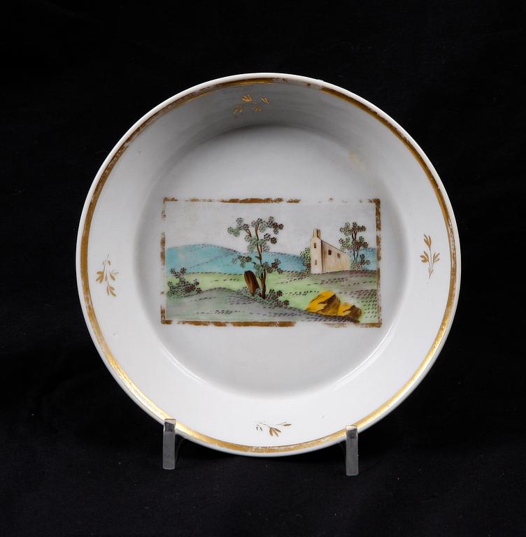 FAT, porslin, troligen Böhmen, 1800-tal.