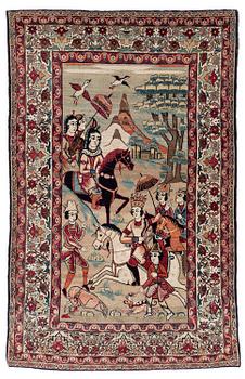 424. An antique Kirman Laver, South Persia, c. 210 x 136 cm.