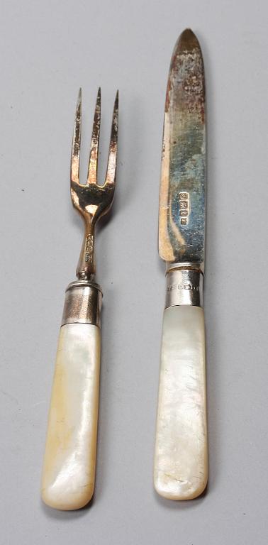 DESSERTBESTICK, 24 delar. Silver. Sheffield 1912.