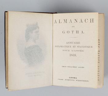 ALMANACH DE GOTHA, ca 540 st, 1782-1944.