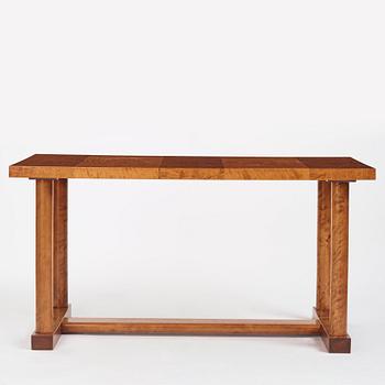 Carl Malmsten, a birch library table, Sweden probably 1920s.