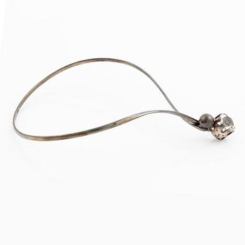 Necklace by Arvo Saarela, silver with rock crystal.