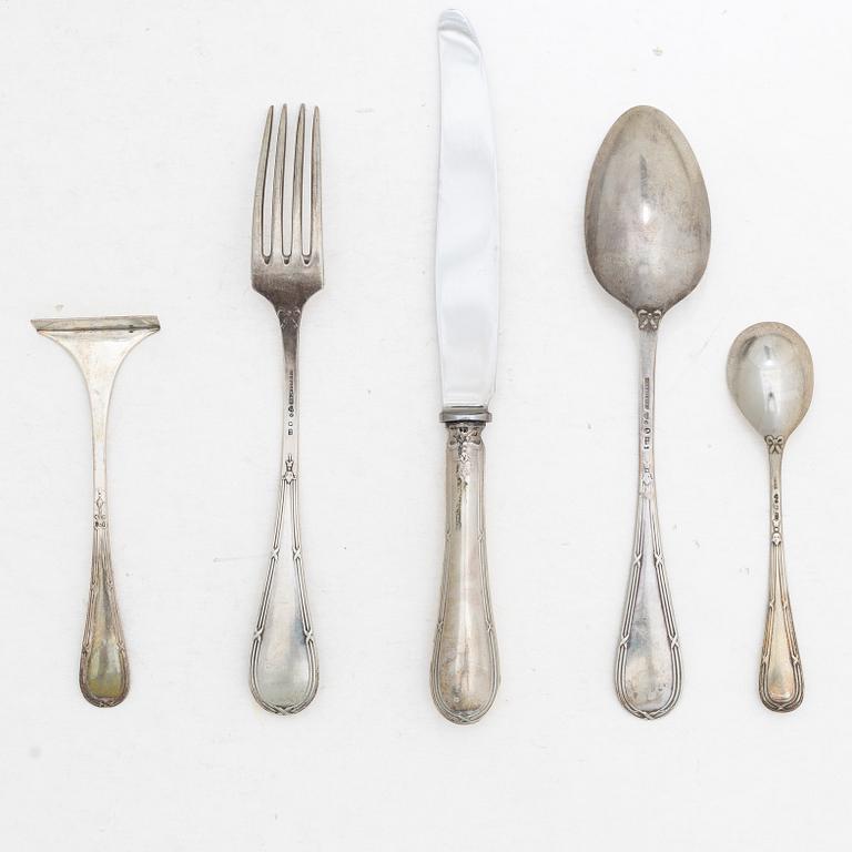 Christening set, 6 pieces, silver, CG Hallberg, Stockholm, 1916–22.
