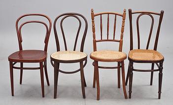 STOLAR, 7 st olika, Mundus, Thonet och Fischel, 1900-tal.