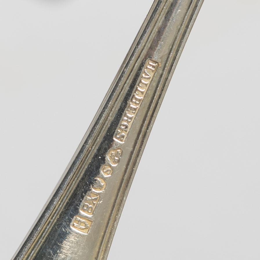 Bestickservis, 115 delar, silver, modell "Kungsholm", CG Hallberg, Stockholm, bl.a. 1949.