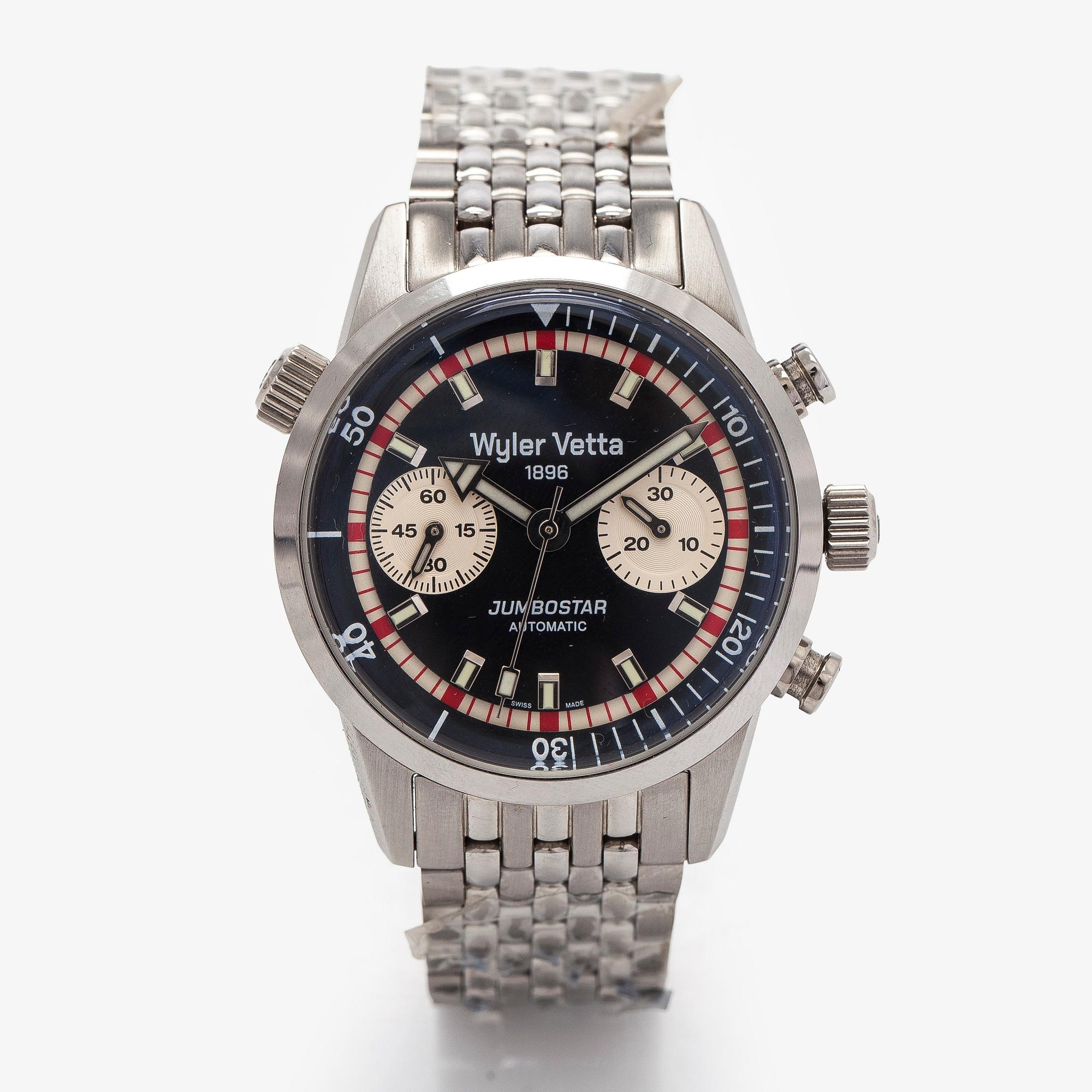 Wyler Vetta, Jumbostar, armbandsur, 40 mm, stål, automatisk.