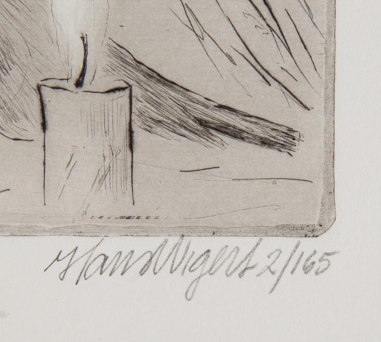 HANS WIGERT, 5 etchings, signed.