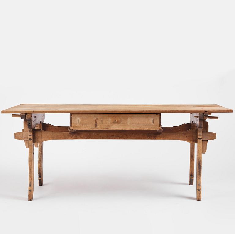 A trestle table from Lima, Dalarna, Sweden, 18th century.