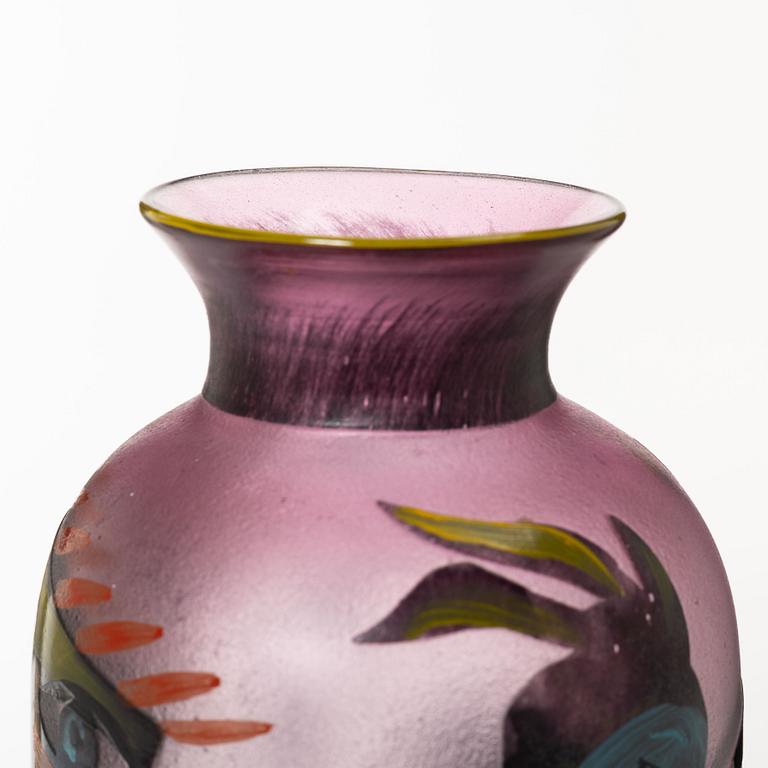 Ulrica Hydman-Vallien, a unique 'jewel glass' vase, Kosta Boda, Sweden.