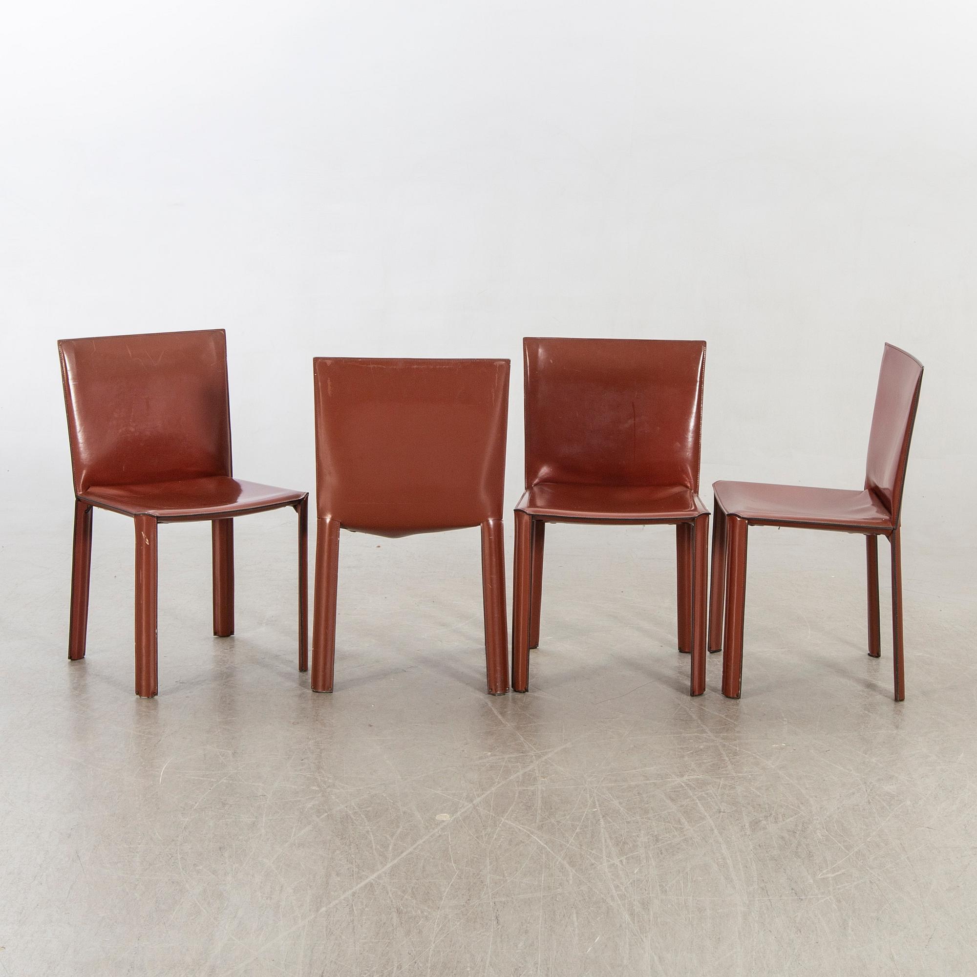 De Couro stolar 4 st Brasilien 1980-tal.