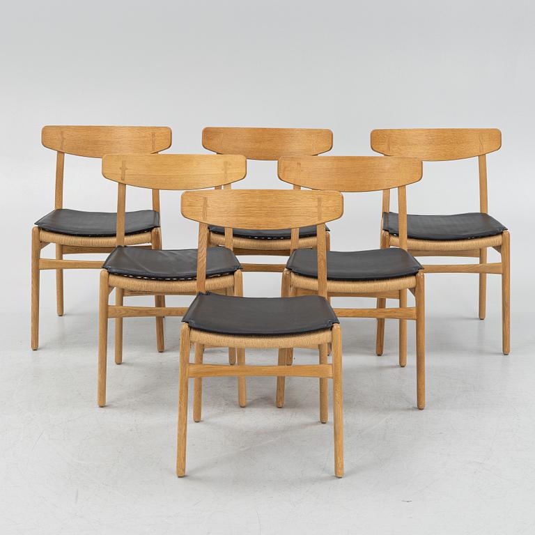 Hans J. Wegner, chairs, 6 pcs, model CH-23, for Carl Hansen & Søn, Denmark, 2017.