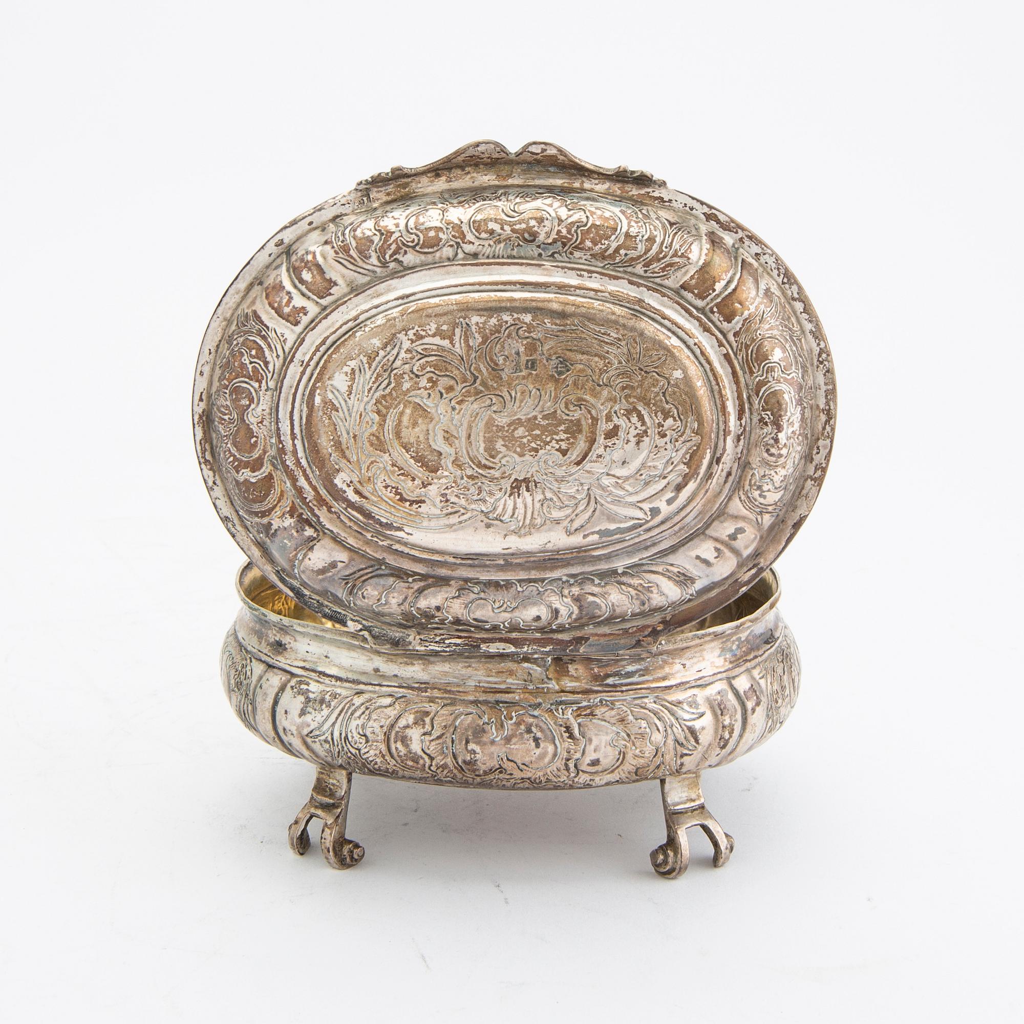 Alderman Fyodor Petrov, sugar box silver, Moscow Russia, 1759-87.