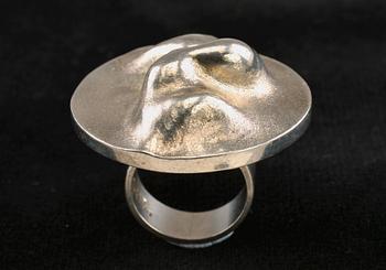 Björn Weckström, A RING, silver, "Birth of a Crater", Lapponia 1969. Weight 24,1.