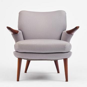 Ib Kofod-Larsen, a rare armchair model 423, Christensen & Larsen, Denmark, 1950s.