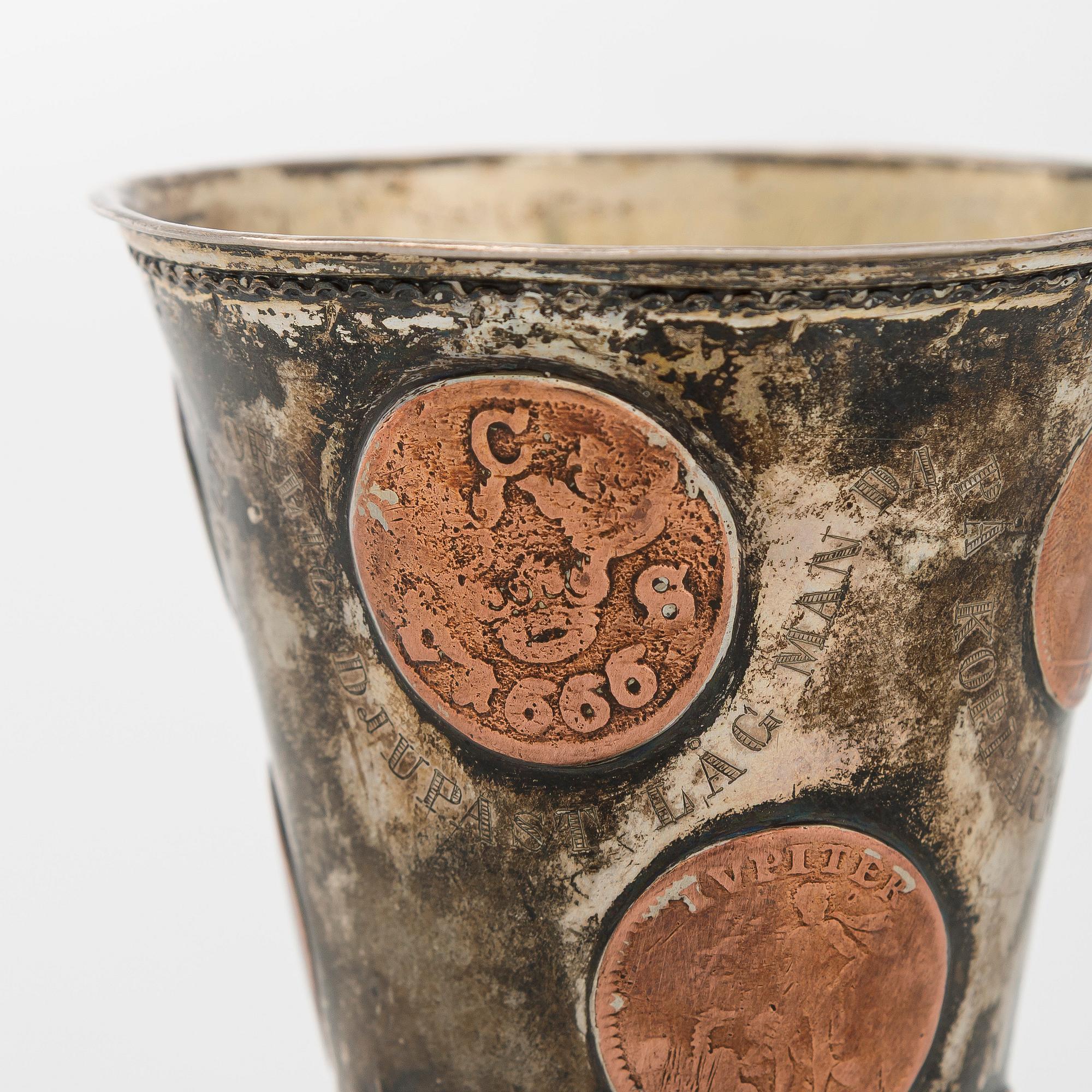 Pikari, kuparikolikoilla, leimaamaton, Ruotsi 1730-luku.