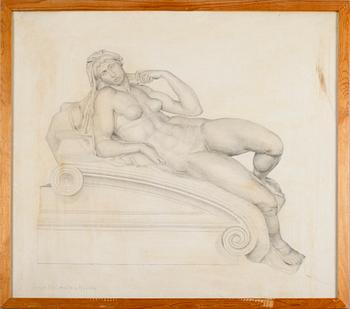 AMIE HALLENSTEIN HANSEN, 2 st, blyertsteckningar, signerade.