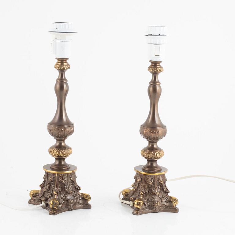 A pair of table lamps, Reijmyre Armaturfabrik, 1950's/60's.