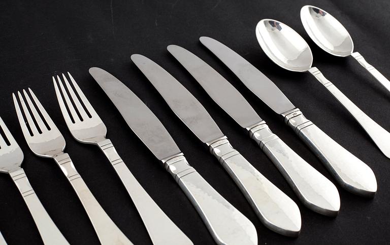 ten silver cutlery.
