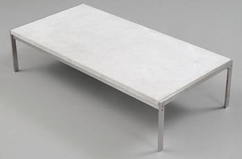 A Poul Kjaerholm 'PK-63A' marble top sofa table, Kjaerholm Production, Denmark.