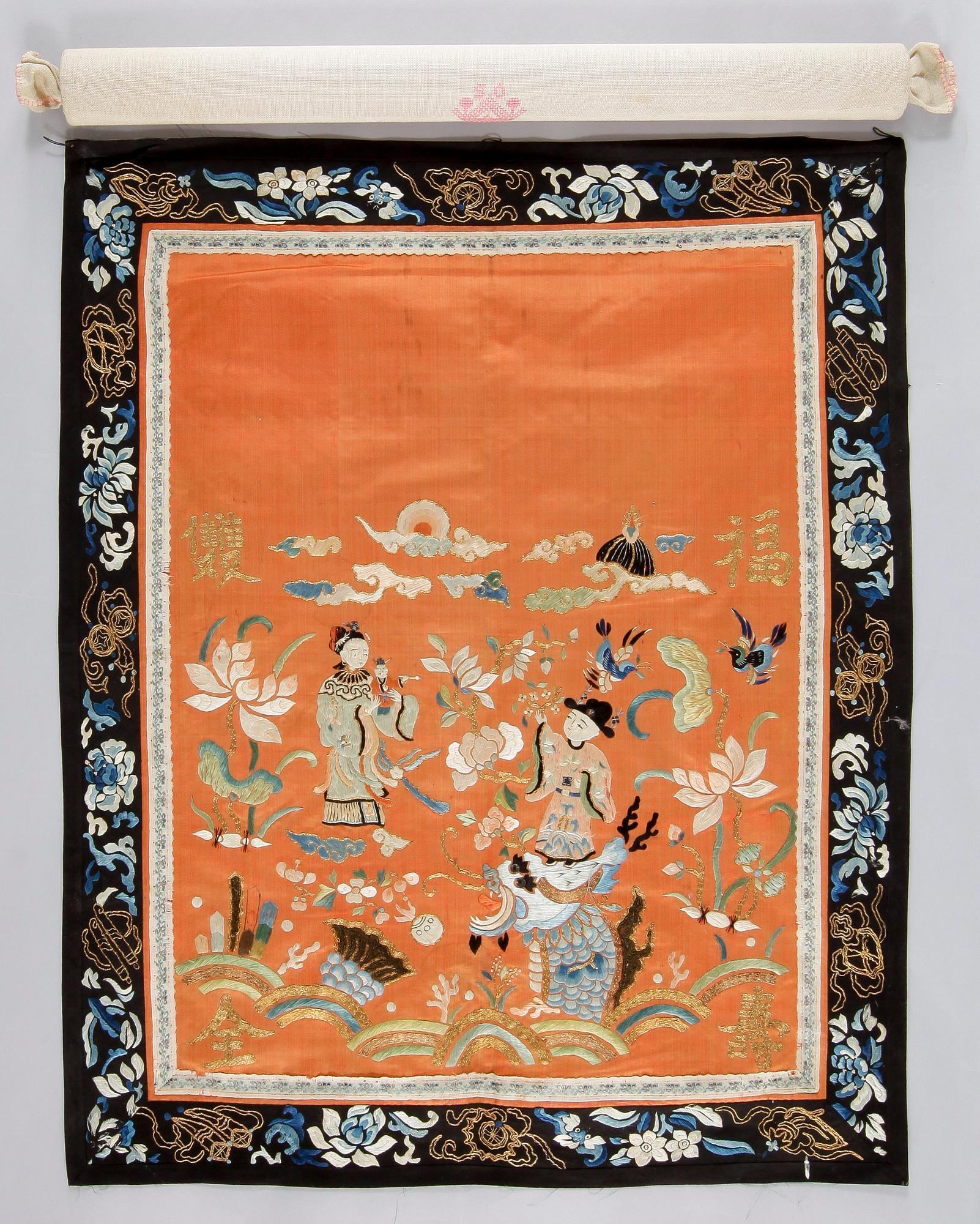 SIDENBRODERI, Kina, Qing dynastin, 1800-tal.