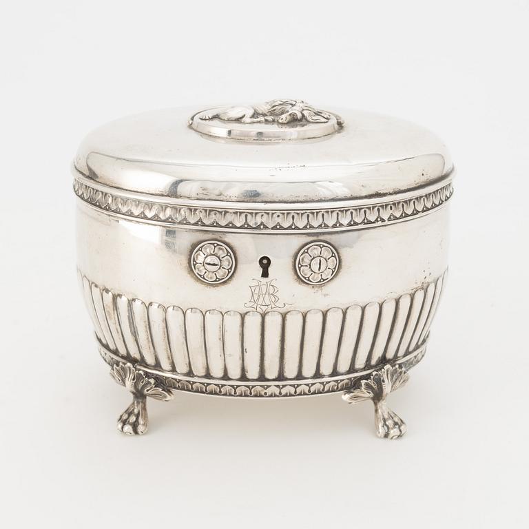 Sockerskrin, silver, gustaviansk stil, Norrköping 1916.