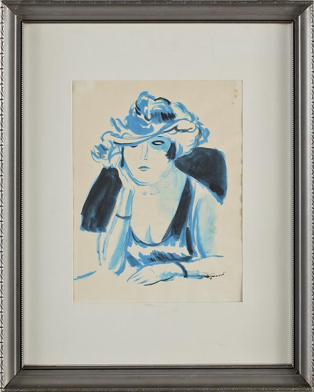 ANDRÉ DIGNIMONT, blandteknik, signerad.