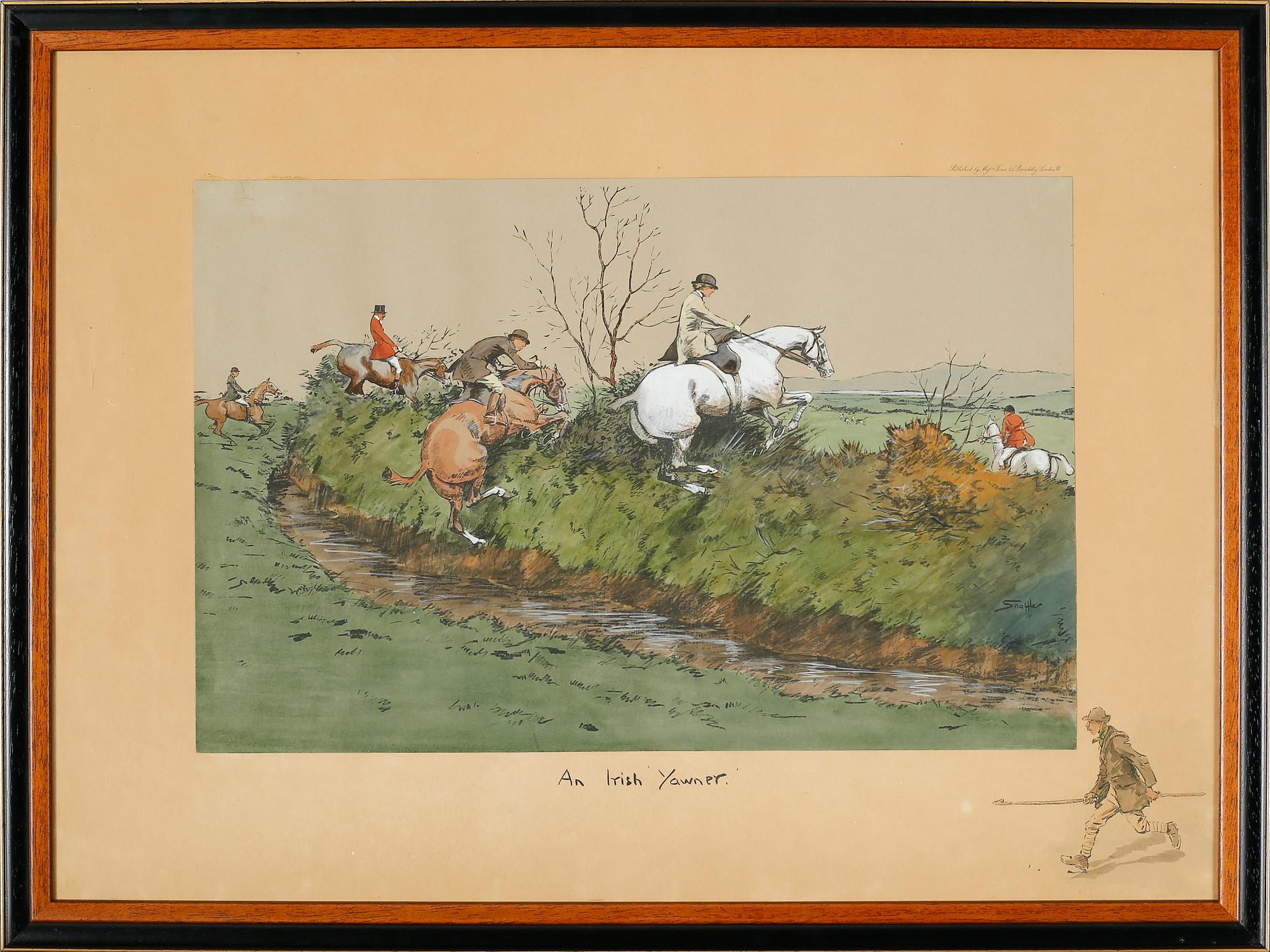 three hand coloured litograph, signed in the print, published by Mef Fores 41 Piccadilly London W.